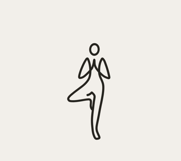 Icône artistique d'une position de yoga