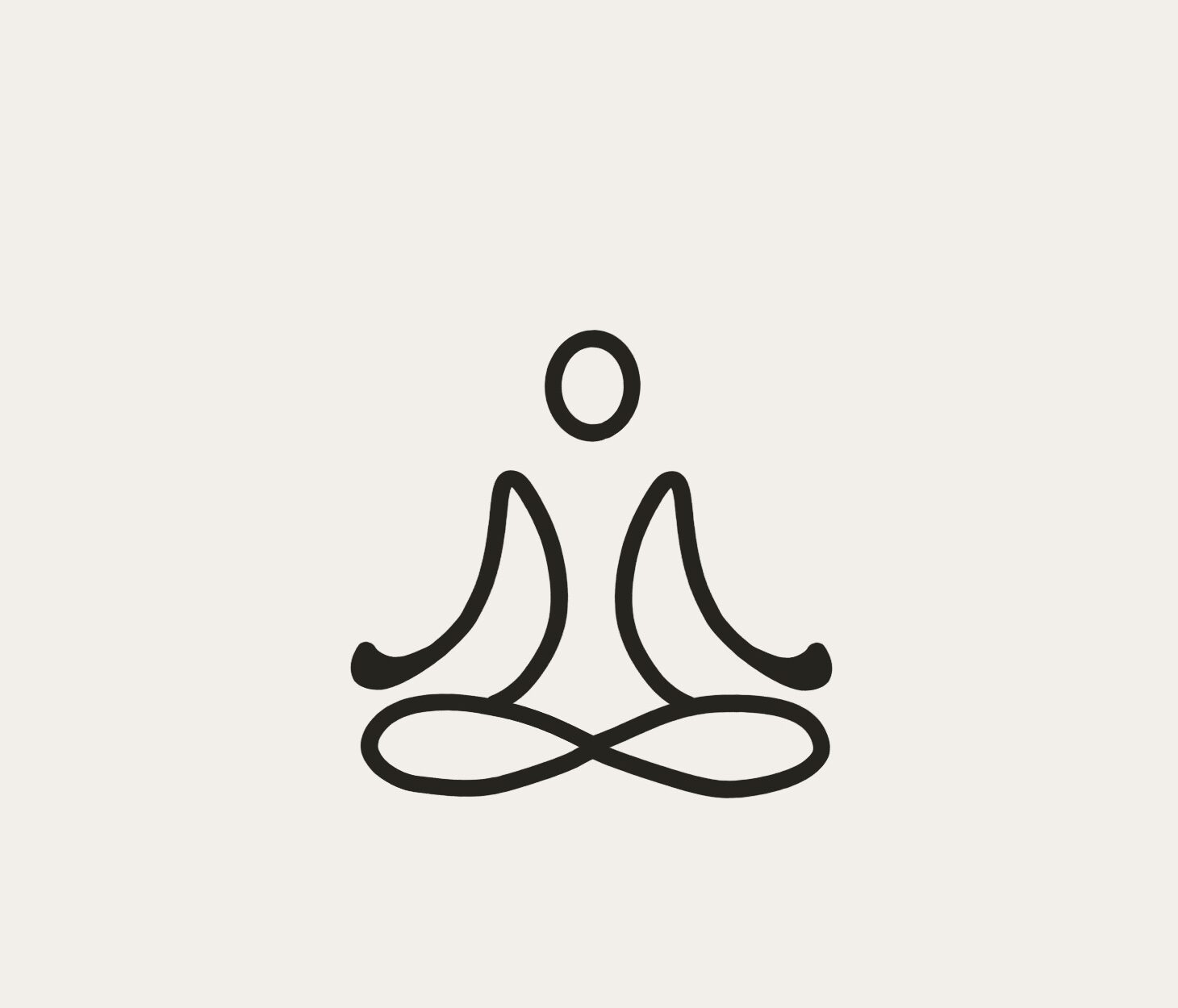 Icône artistique d'une position assise de méditation